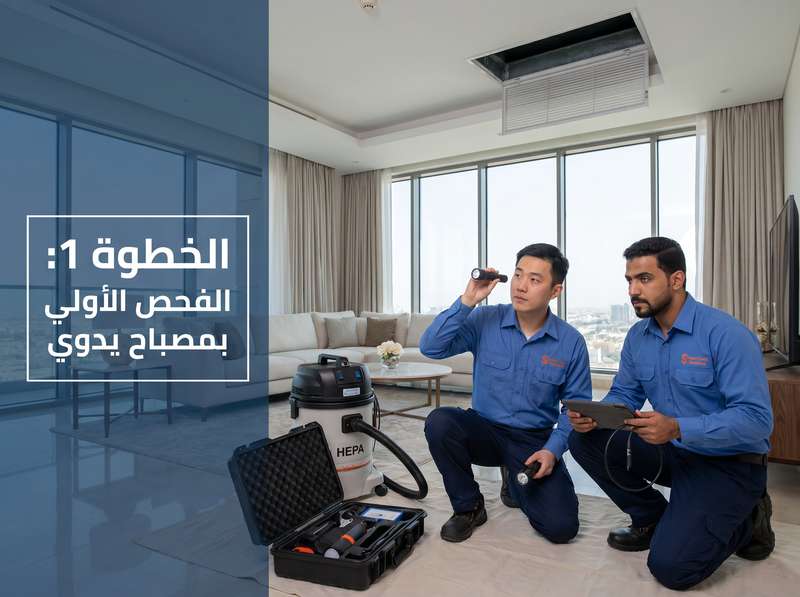 فحص دكت المكيف الخطوة الأولى - تنظيف دكت مكيفات بجدة سمارت كول
